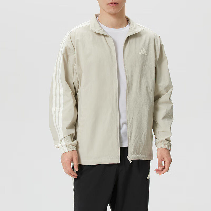 adidas阿迪达斯男装26春季新款运动服跑步训练外套梭织夹克KR2518