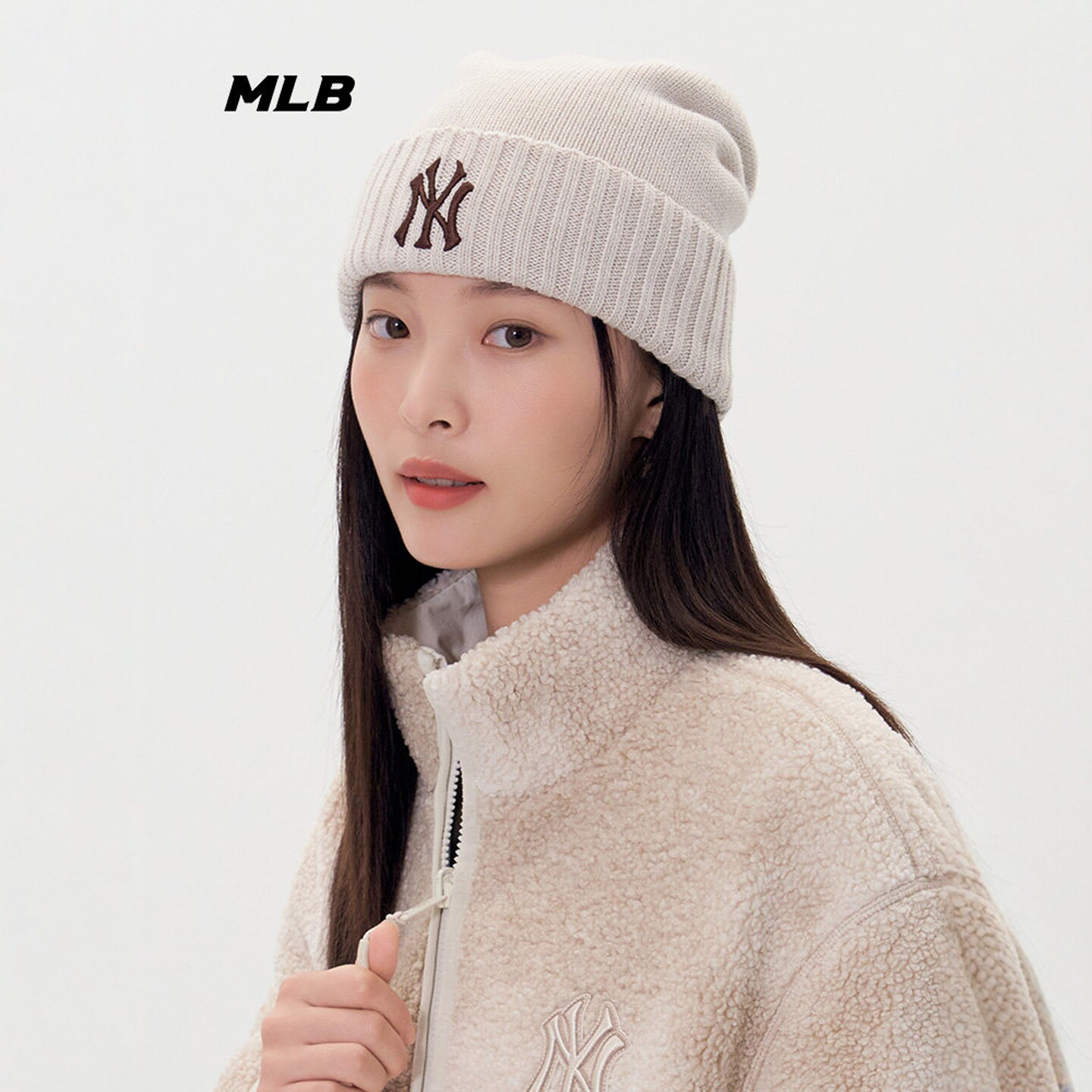 MLB男女时尚百搭显脸小针织帽