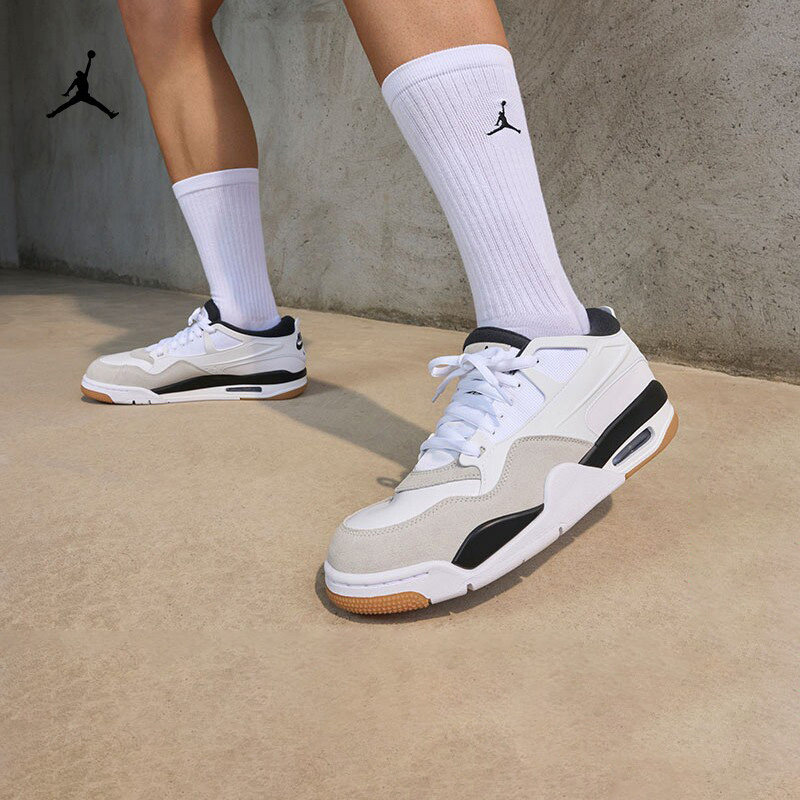 NIKE耐克篮球鞋男Air Jordan 4 AJ4 RM黑武士低帮运动鞋FQ7939