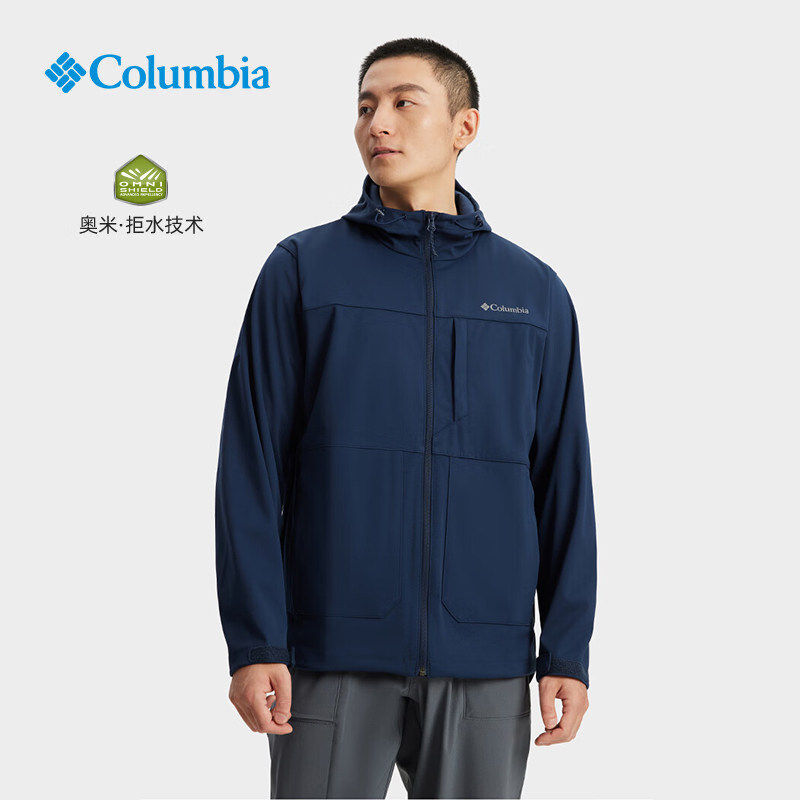 Columbia哥伦比亚户外男拒水干爽旅行软壳衣运动夹克外套WE3287