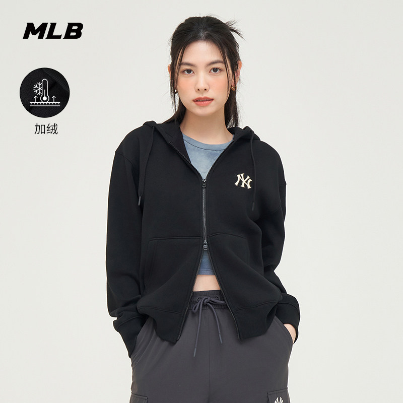 MLB情侣款加绒运动夹克外套