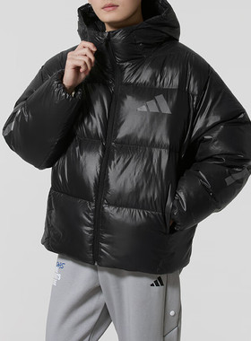 Adidas阿迪达斯连帽羽绒服男保暖600蓬运动面包服KH3980/KH3981