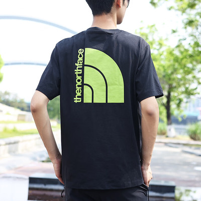 北面短袖男子纯棉大印花T恤