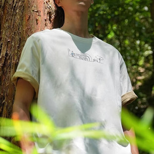 春夏户外情侣棉质舒适透气T恤 The 男女款 Face北面短袖 8CSX North