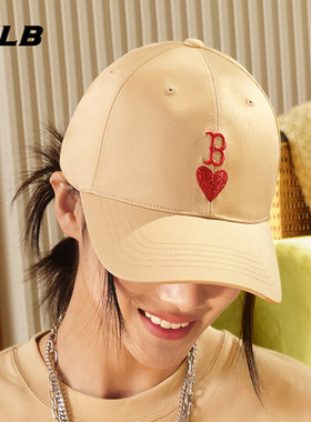 2024款MLB男女棒球帽爱心系列帽子情侣休闲鸭舌帽3ACPH014N