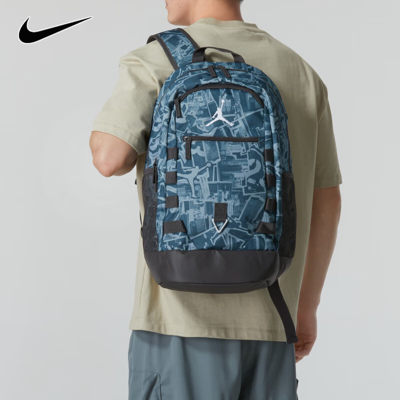 NIKE耐克男女同款运动包时尚通勤双肩包电脑包休闲包 JD2423003AD