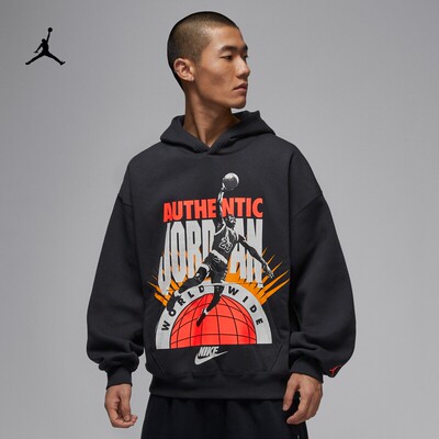 耐克乔丹男子加绒连帽卫衣