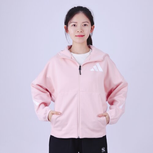 阿迪达斯女加厚卫衣外套