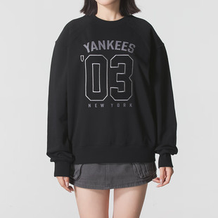 卫衣套头衫 MLB男女同款 运动圆领透气休闲长袖 新款 3AMTV0254 25秋季