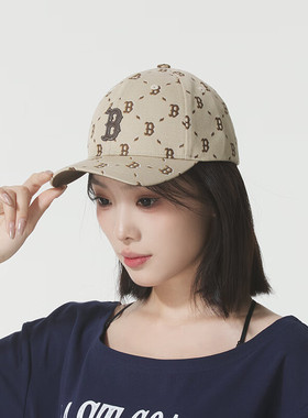 MLB棒球帽男女童25秋季新款NY钻石老花硬顶运动帽鸭舌帽7ACPMD45N