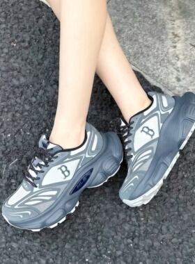 MLB运动鞋男女25秋季新款NY时尚厚底增高赛博休闲老爹鞋3ASHW015N