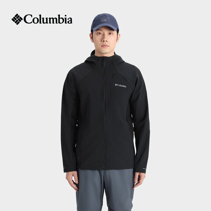 26春夏新款Columbia哥伦比亚户外男拒水防风薄绒弹力软壳衣WE9573