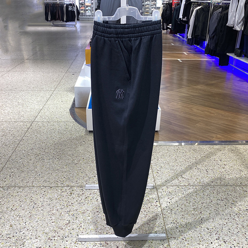 MLB休闲裤男女款春秋季运动户外加绒保暖多口袋束脚卫裤3APTB2056