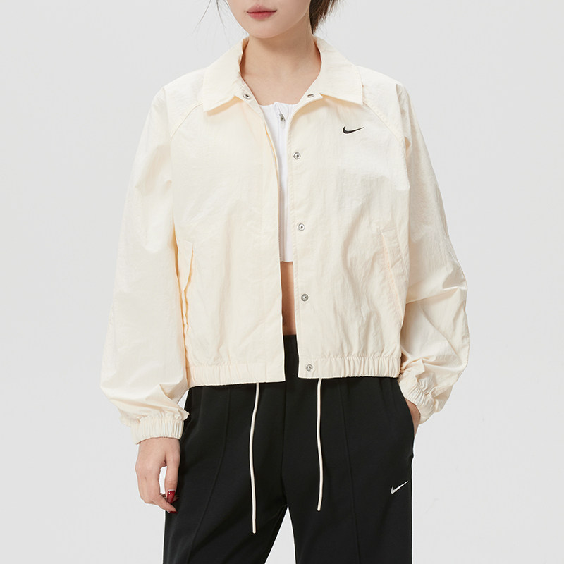 耐克女超宽松刺绣教练夹克