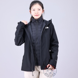 TheNorthFace北面冲锋衣女士户外防水防风保暖棉内胆三合一5B1X