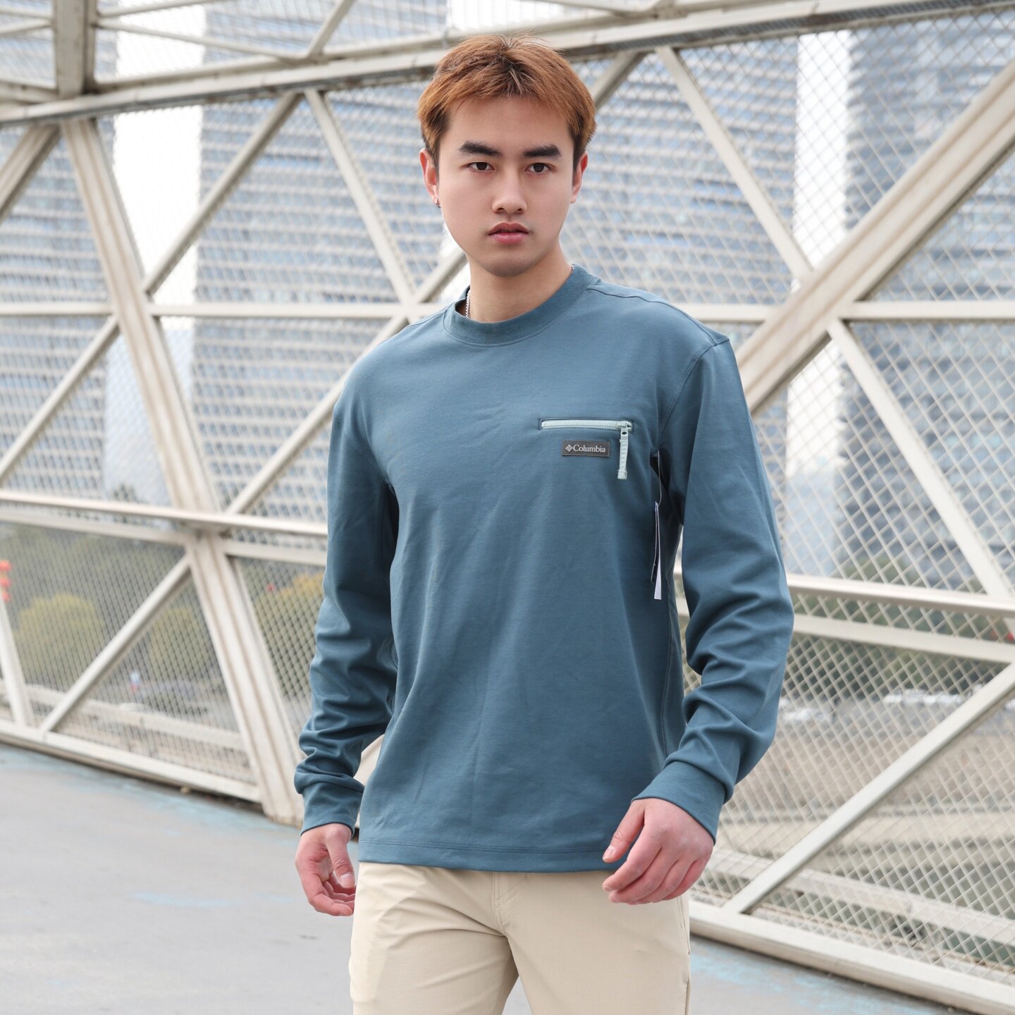 26春夏新款Columbia哥伦比亚户外男子吸湿速干运动长袖T恤 AE0445