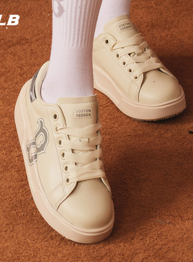 MLB休闲鞋男女款情侣休闲复古厚底小白鞋运动板鞋3ASXCCB3N