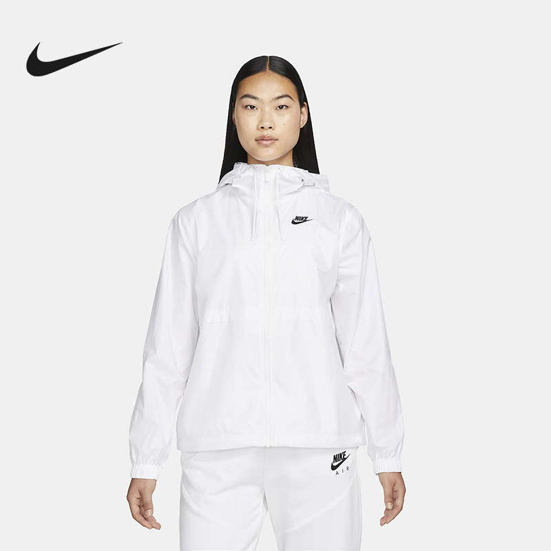 Nike耐克梭织连帽夹克女子夏款防风服防泼水薄款运动外套DM6180