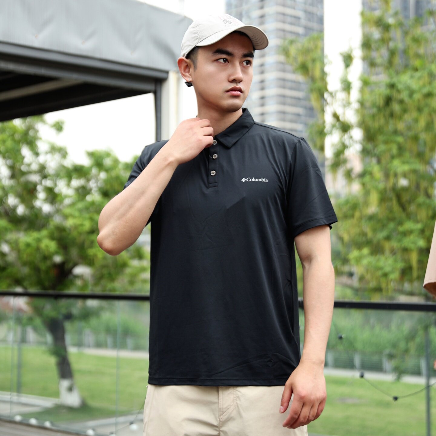 哥伦比亚户外男士速干透气POLO衫