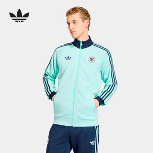 26新款adidas阿迪达斯男外套德国队足球文化立领运动夹克JZ9340