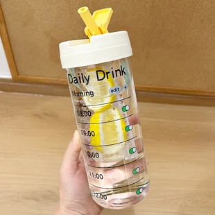 玻璃杯便携大容量女生高颜值喝水杯茶水分离泡花茶杯吸管杯子