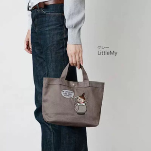 客供五金 日单 重磅帆布 卡通刺绣帆布包 小件收纳手提包包 纯元