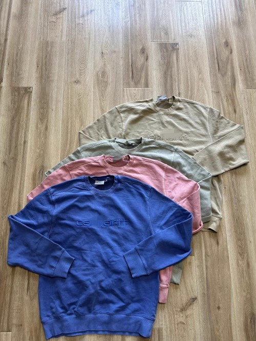 少量无补！纯元孟加拉产 卡哈Vintage 全棉毛圈成染水洗 圆领卫衣