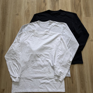 纯棉圆领螺纹袖 型 口 面料有克重 T恤 26SS日单B家 长袖 基础宽松版