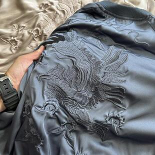 东洋原宿SUKAJYAN 虎柄刺绣传统横须贺 美式Vintage 女款棒球夹克