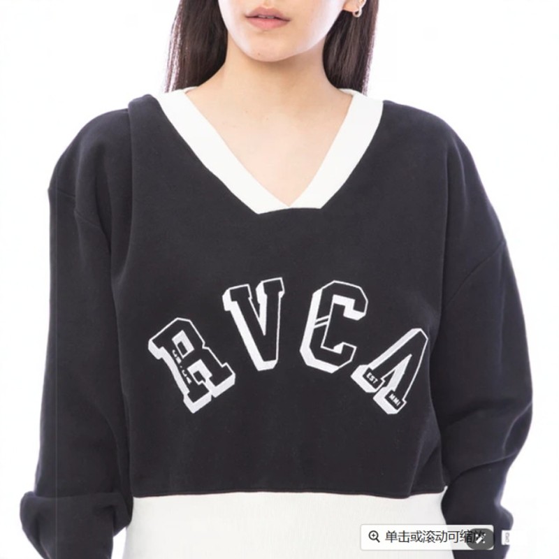 超新款！秋冬 RVC@日线 美式滑板冲浪 女款 加绒卫衣