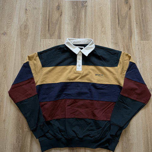 美式复古高克重落肩翻领卫衣