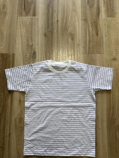 日单基础 CleanFit 纯棉280克重 条纹 女生穿也好看 圆领 短袖T