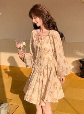 首发新款 春款 碎花肌理感法式收腰连衣裙 2C122-2506-P145-K208