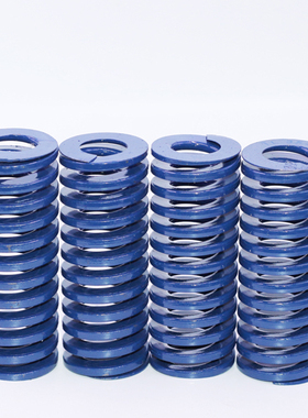 蓝色弹簧模具矩形短矩日标压缩65mn弹簧钢10 12 14  16 18