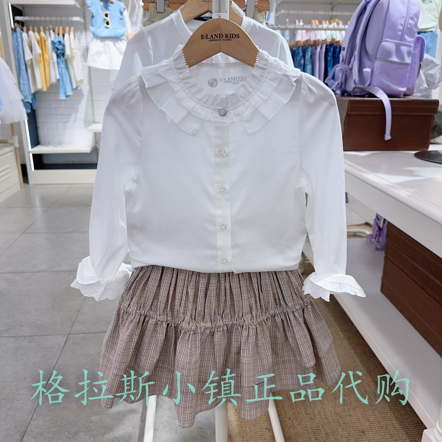 衣恋童装秋新款女童立领长袖衬衫