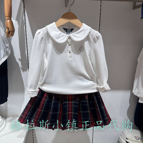 Polowalk童装秋女童翻领长袖T恤