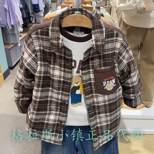 PawinPaw童装冬男童翻领棉服外套
