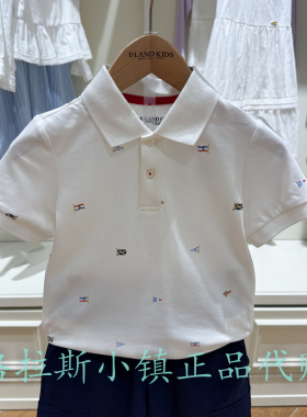 Elandkids衣恋童装专柜正品26夏男童冰氧酷翻领短袖T恤EKHWG2501K