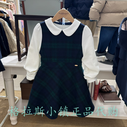 30%绵羊毛Elandkids衣恋童装专柜正品25冬款女童连衣裙EKOWF4C22D