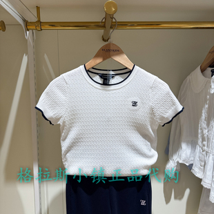 女童短袖 Elandkids衣恋童装 专柜正品 26夏款 T恤EKKAG2522A 针织衫