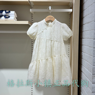 Elandkids衣恋童装 女童新中式 24夏新款 专柜正品 连衣裙OWE2522N