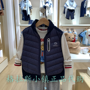 90鸭绒TeenieWeenie童装专柜正品25冬男女童羽绒马甲TKVW254991B