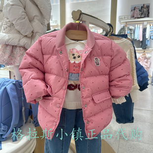 90鸭绒TeenieWeenie婴童专柜正品25冬女宝保暖羽绒服T0JD254T50K