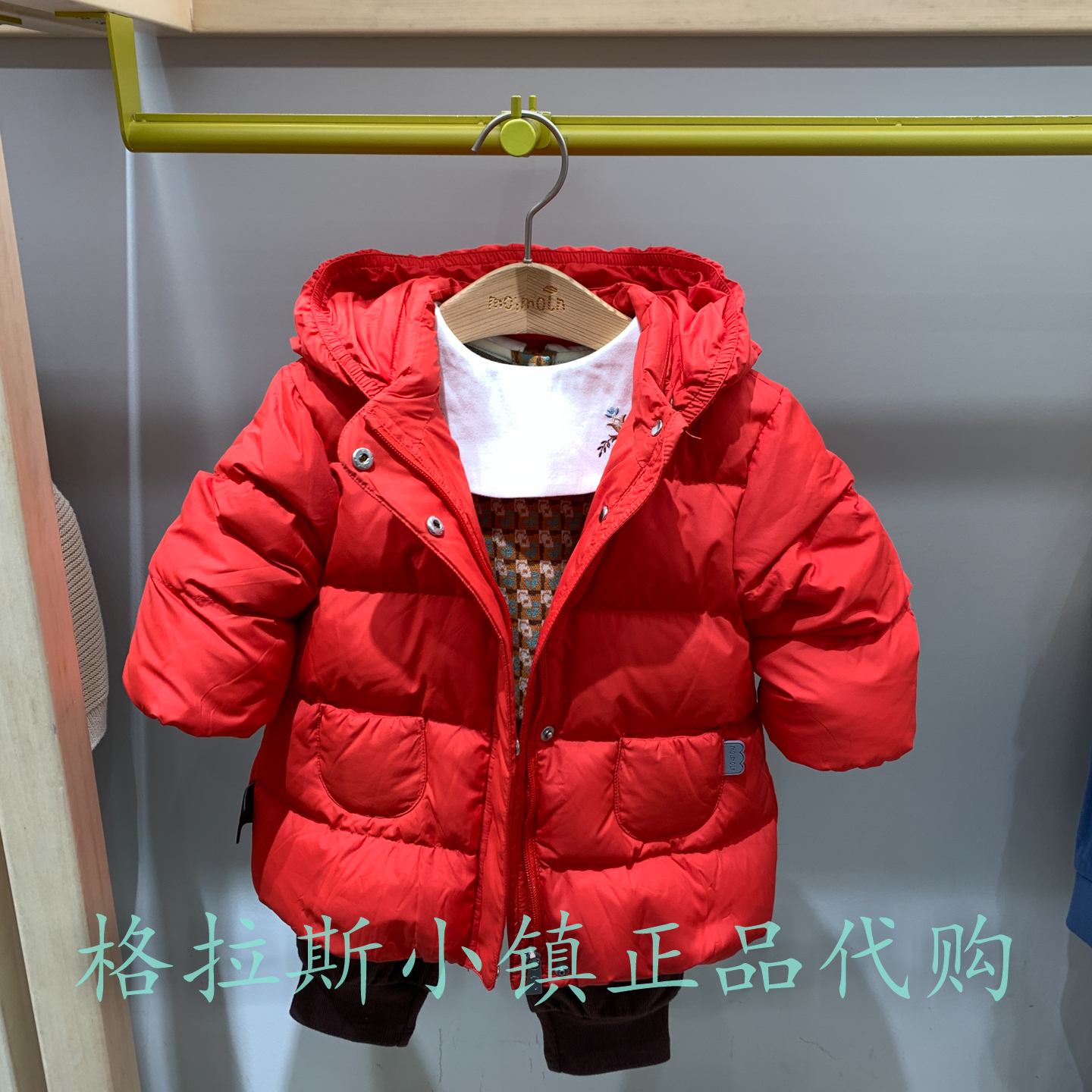 moimoln正品冬款女中长款羽绒服