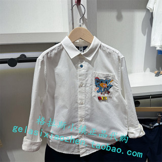 Polo walk KIDS童装专柜正品24年夏新款男童字母衬衫AXEW412E0031