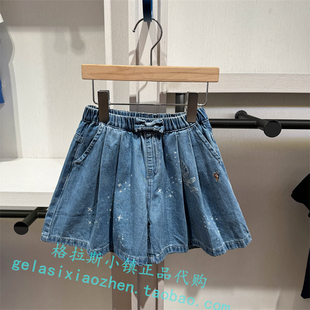 专柜正品 24年夏新款 walk 女童牛仔短裤 BVVW427H0041 KIDS童装 Polo