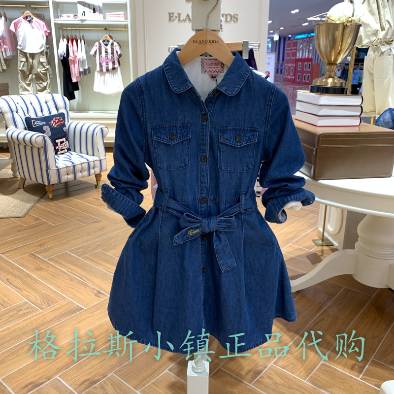 衣恋童装正品24秋女童牛仔连衣裙