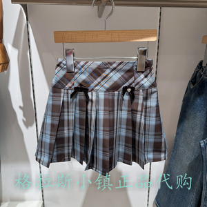 Polowalk童装秋款女童百褶半身裙