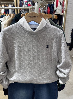 100%山羊绒Elandkids衣恋童装专柜正品25冬款男女童毛衣KWF4C22B