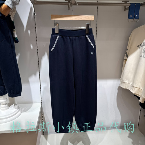 Polowalk童装冬女童加绒束脚卫裤